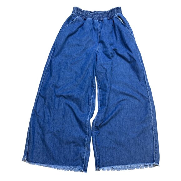 American Eagle Cotton Super Wide Leg Pants With Elastic Waistband Size Large - Picture 1 of 7